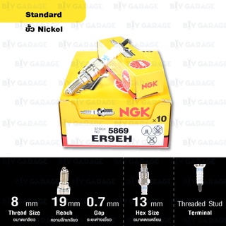 NGK หัวเทียน STANDARD ขั้ว Nickel【 ER9EH 】ใช้สำหรับ Honda VFR400 - Made in Japan