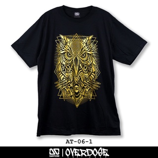 Overdose T-shirt เสื้อยืดคอกลม สีดำ รหัส AT-06-1(โอเวอโดส)