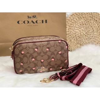 COACH JES CROSSBODY BAG IN SIGNATURE WITH HEART FLORAL PRINT