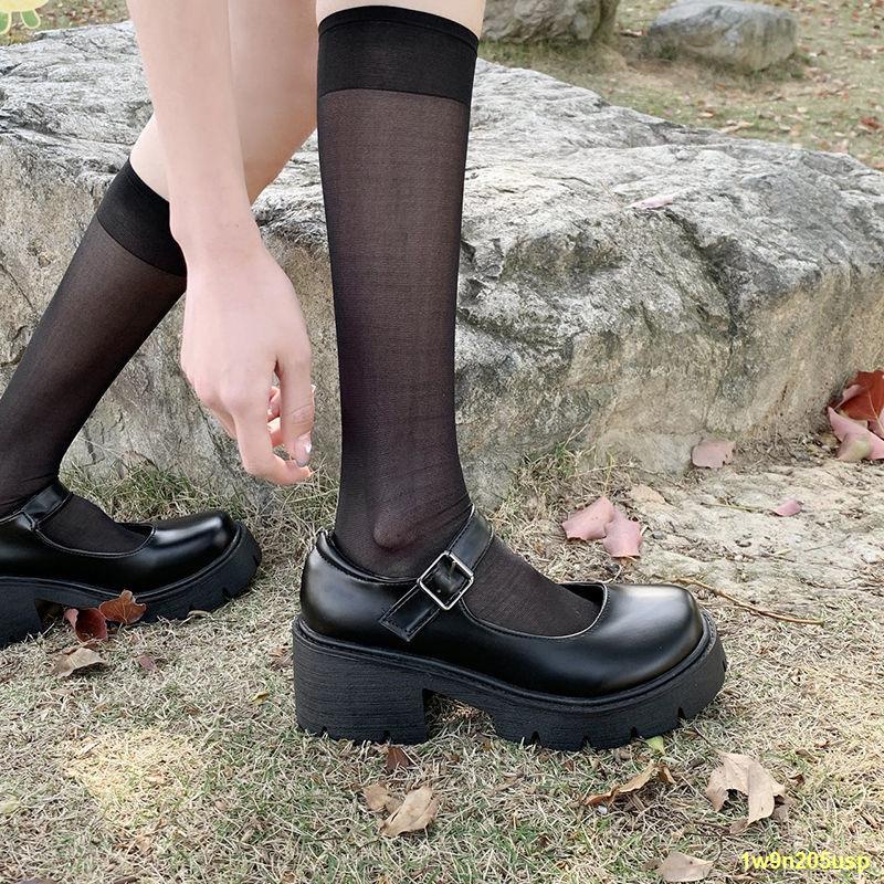 มีสินค้าในสต๊อก-แมรี่เจนรองเท้าผู้หญิงใหม่ส้นหนาหนาด้านล่างหัวกลมญี่ปุ่นjkเครื่องแบบรองเท้าอังกฤษขนาดเล็กรองเท้าหนัง