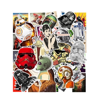 สติ๊กเกอร์ลาย Star Wars กันน้ำสำหรับตกแต่งกระเป๋าเดินทาง 50 ชิ้น