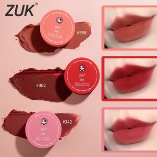 Zuk Mousse Matte ลิปสติก Professional Makeup Full แบบพกพากันน้ำ ลิปสติก Make Up Tint Lip Stick