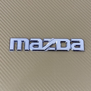 โลโก้* mazda ติดรถ mazda  ขนาด* 2.5x14.5 cm สีเงินชุบโครเมี่ยม