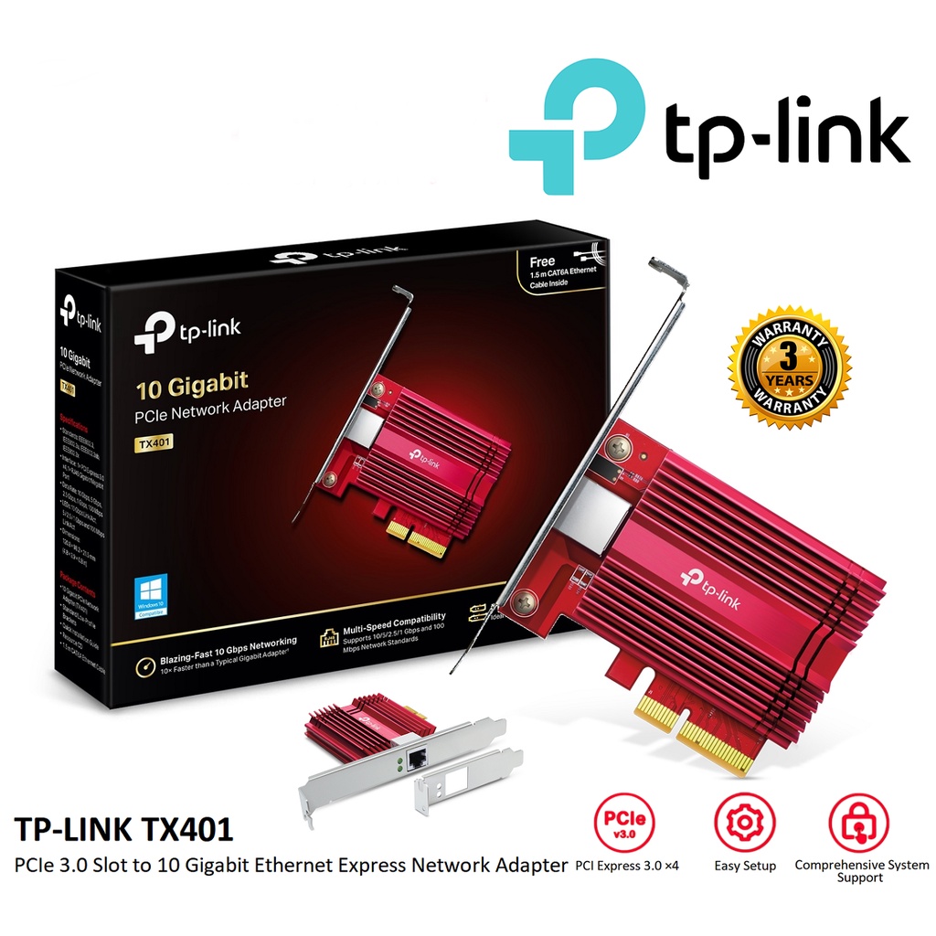 TPLINK (TX401) 10 Gigabit PCI Express Network Adapter Shopee Thailand
