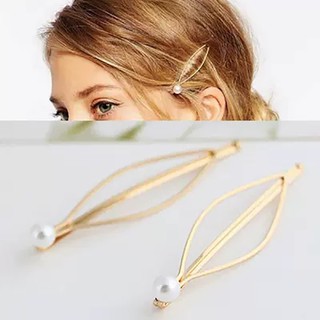 Simple Pearl Gold Hairgrip Hair Accessories