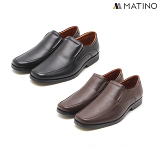 สินค้า MATINO SHOES รองเท้าชายคัทชูหนังแท้ รุ่น MC/B 5005 - BLACK/BROWN