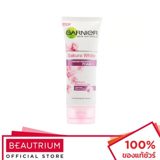 GARNIER Skin Naturals Sakura White Pinkish Radiance Gentle Cleansing Foam โฟมล้างหน้า 100ml