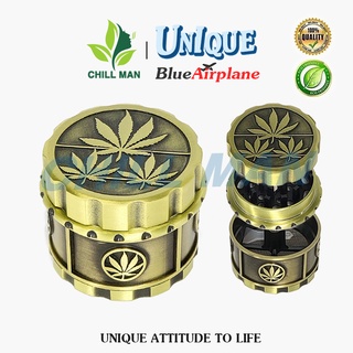 Leaves Box Grinder แบบทึบ เครื่องบดยาสูบ โลหะผสมสังกะสี D0006