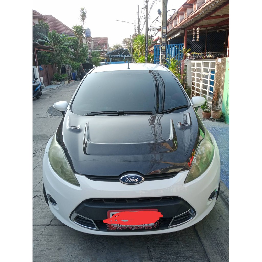 carbon-plus-ฝากระโปรงคาร์บอน-ไฟเบอร์-คาร์บอน-เคฟล่า-ford-fiesta-ลายสอง