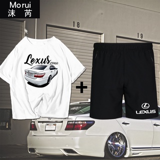 เสื้อยืดโอเวอร์ไซส์เสื้อยืดแขนสั้น พิมพ์ลาย JDM Lexus RCF Bite Shark IS200 ดัดแปลง สําหรับผู้ชายS-4XL