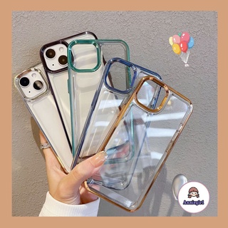 เคสโทรศัพท์มือถืออะคริลิคใส แบบนิ่ม กันกระแทก ป้องกันสิ่งสกปรก หรูหรา สําหรับ IPhone 13 12 11 Pro Max X XS XR 8 7 Plus