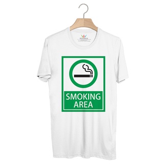 BP443 เสื้อยืด Smoking Area : พื้นที่สูบบุหรี่