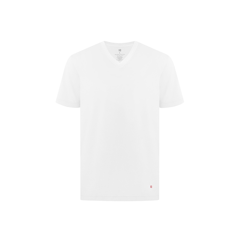 ภาพหน้าปกสินค้าGQ T-shirt เสื้อยืดคอวีผ้าสะท้อนน้ำ สีขาว จากร้าน gqsize บน Shopee