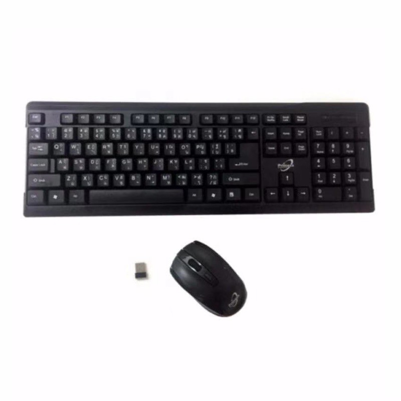 ภาพหน้าปกสินค้าPirmaxx ชุดคีบอร์ดเมาส์ไร้สาย keyboard mouse Combo set รุ่น WS-KMC-8111