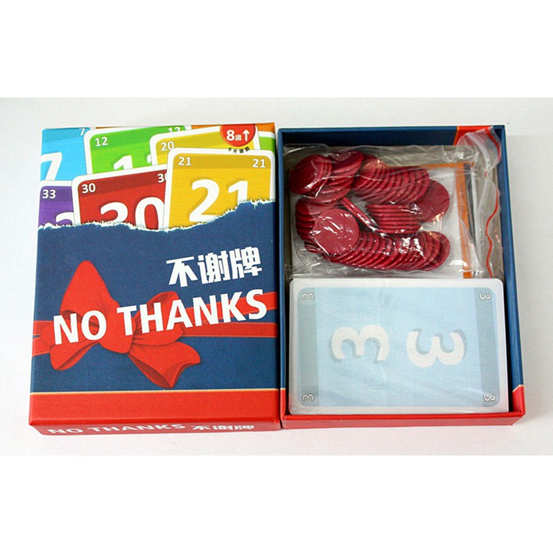 ภาพหน้าปกสินค้าNo Thanks Board Game 3-7 Player Funny Board Game For Family Party Friend indoor games English versionfor kids gifts จากร้าน ugfodvpseu บน Shopee