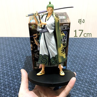 โมเดล โรโรโนอา โซโร Roronoa Zoro Wano Country DXF One Piece ขวัญของเล่นทำมือ ตกแต่งโต๊ะ