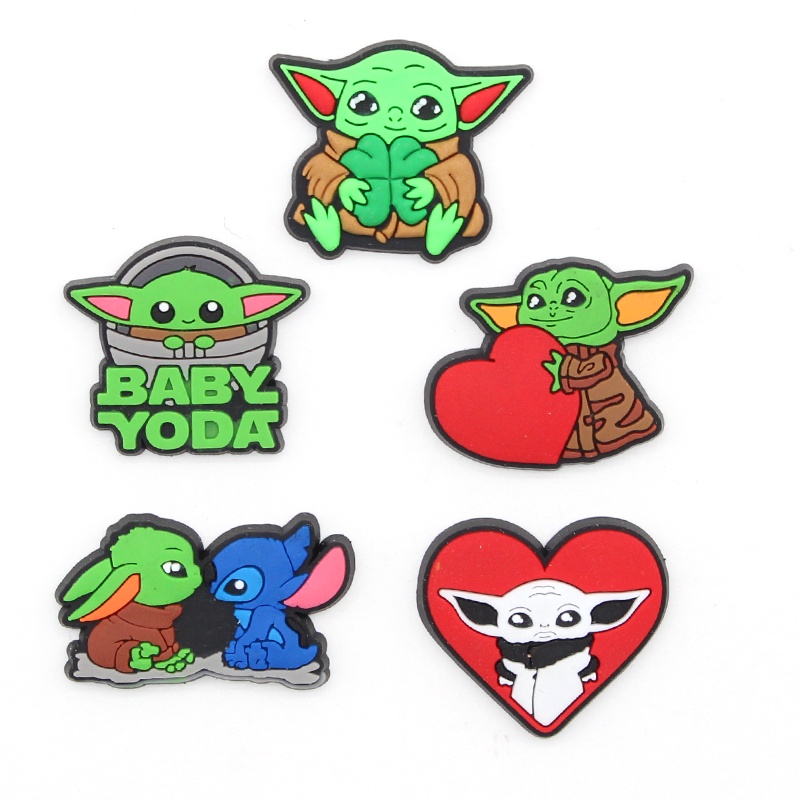 crocs-jibbitz-ขายดี-yoda-series-diy-shoe-charms-รองเท้าแตะ-pvc-น่ารัก-accessories-ถอดออกได้-ของขวัญแฟชั่น-สําหรับเด็ก