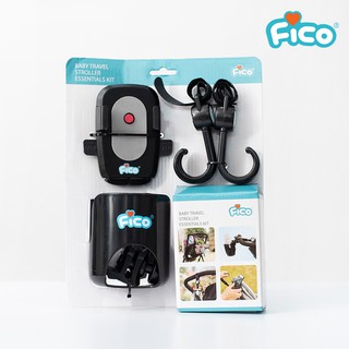 Fico อุปกรณ์รถเข็นเด็ก ตะขอเกี่ยว ที่จับโทรศัพท์ รุ่น TCS02 1 เซตได้ 4 ชิ้น