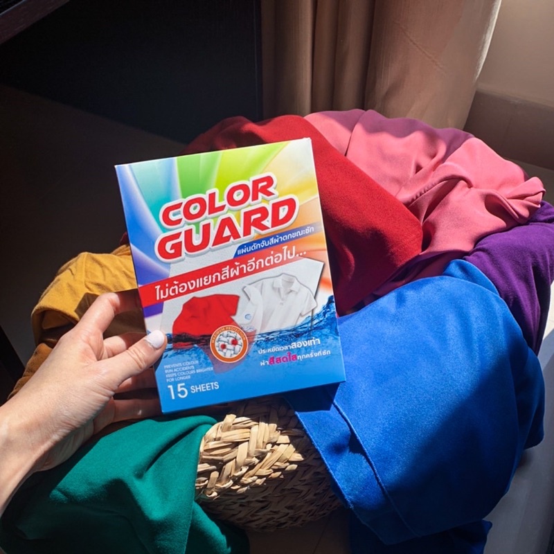 ภาพสินค้า️ COLOR GUARD Sheets for Laundry แผ่นซับสีตก แผ่นดักจับสีผ้าตกขณะซัก แผ่นดูดสี กันสีตกผ้า คัลเลอร์การ์ด colorguard จากร้าน colorguard.th บน Shopee ภาพที่ 3