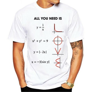 [S-5XL] เสื้อยืดลําลอง ผ้าฝ้าย แขนสั้น พิมพ์ลาย all you need is love math 2022 สไตล์เรโทร