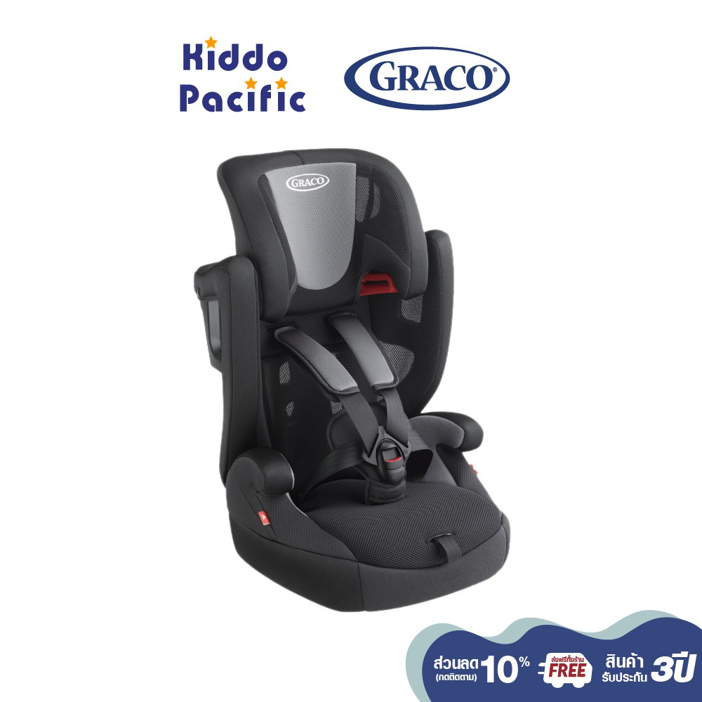 ภาพสินค้าGraco คาร์ซีท Airpop Booster Seat Gray ออกแบบมาเพื่อระบายอากาศได้ดีและการนั่งที่สบาย จากร้าน kiddopacific บน Shopee ภาพที่ 1