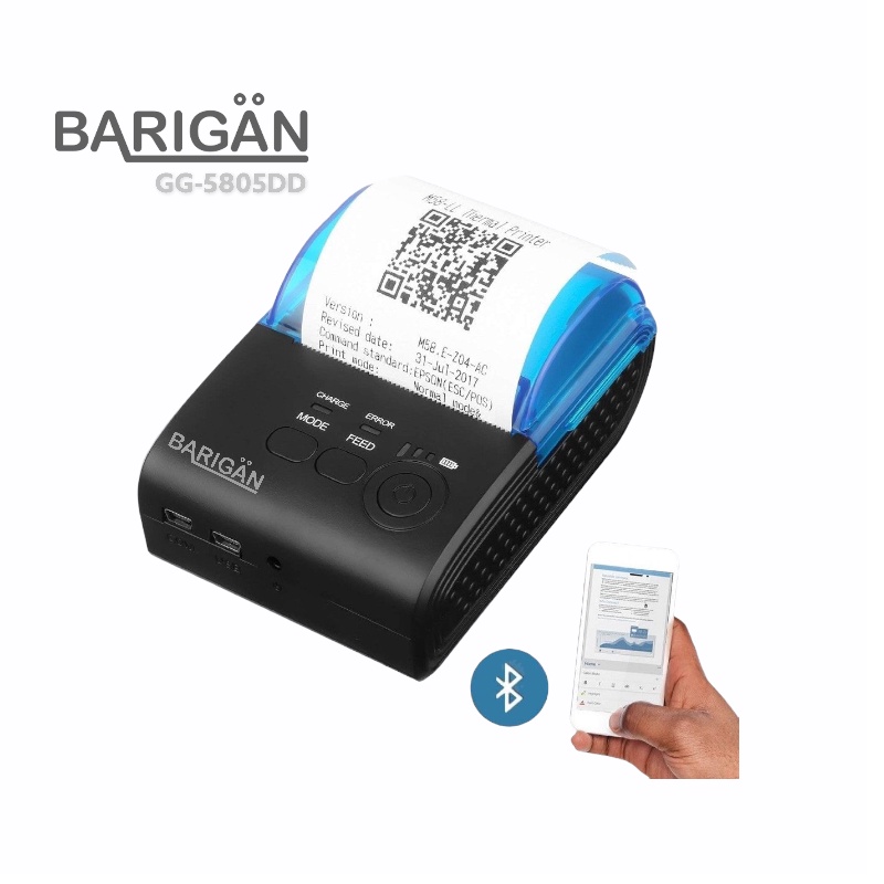 ภาพหน้าปกสินค้าBARIGAN รุ่น GG-5805DD เครื่องพิมพ์ใบเสร็จผ่านบลูธูท - Portable 58mm Bluetooth รุ่น GG-5805DD พกพาได้