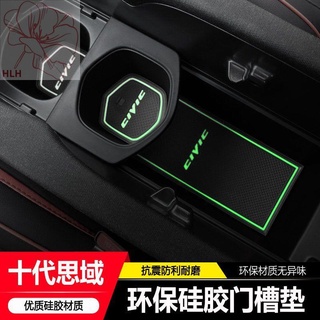 เหมาะสำหรับ Honda 10th generation Civic ประตู slot pad 10th generation พิเศษประตู slot water coaster กล่องเก็บ non - sli