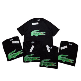 Lacoste เสื้อยืดปักลายโลโก้S-5XL