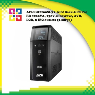 APC BR1200SI-3Y APC Back-UPS Pro BR 1200VA, 230V, Sinewave, AVR, LCD, 8 IEC outlets (2 surge)