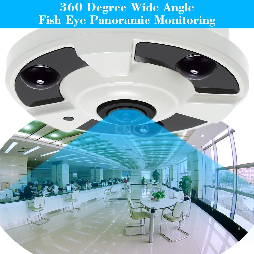 ภาพสินค้าKKmoon HD 2000TVL 1080P 1.7mm Fisheye 360 Panoramic Security CCTV Camera Home Surveillance PAL System จากร้าน cocom1.th บน Shopee ภาพที่ 6