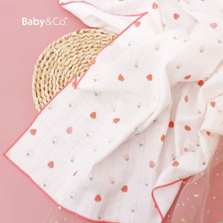 Baby & Co. (New Collection) Swaddle Cloth ผ้าห่อตัวมัสลินคอตตอนขนาด 47"  บรรจุ 1 ชิ้น