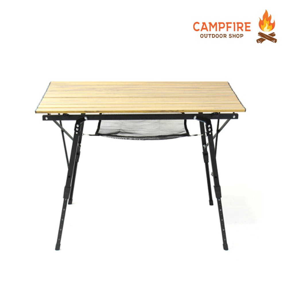 โต๊ะแค้มป์-โต๊ะcamping-อลูมิเนียมลายไม้-ปรับระดับได้
