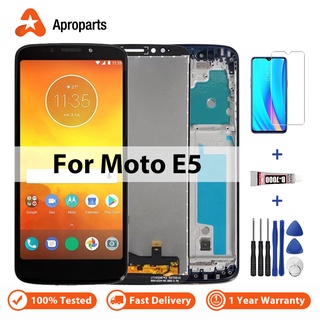 หน้าจอแสดงผลสัมผัสดิจิทัล LCD สําหรับ Motorola Moto E5 XT1920DL XT1920-DL