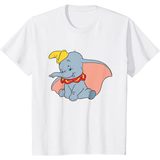 เสื้อยืดแขนสั้นลําลอง ผ้าฝ้าย ระบายอากาศได้ดี พิมพ์ลาย Disney Classic Dumbo Circus Elephant สําหรับผู้ชาย