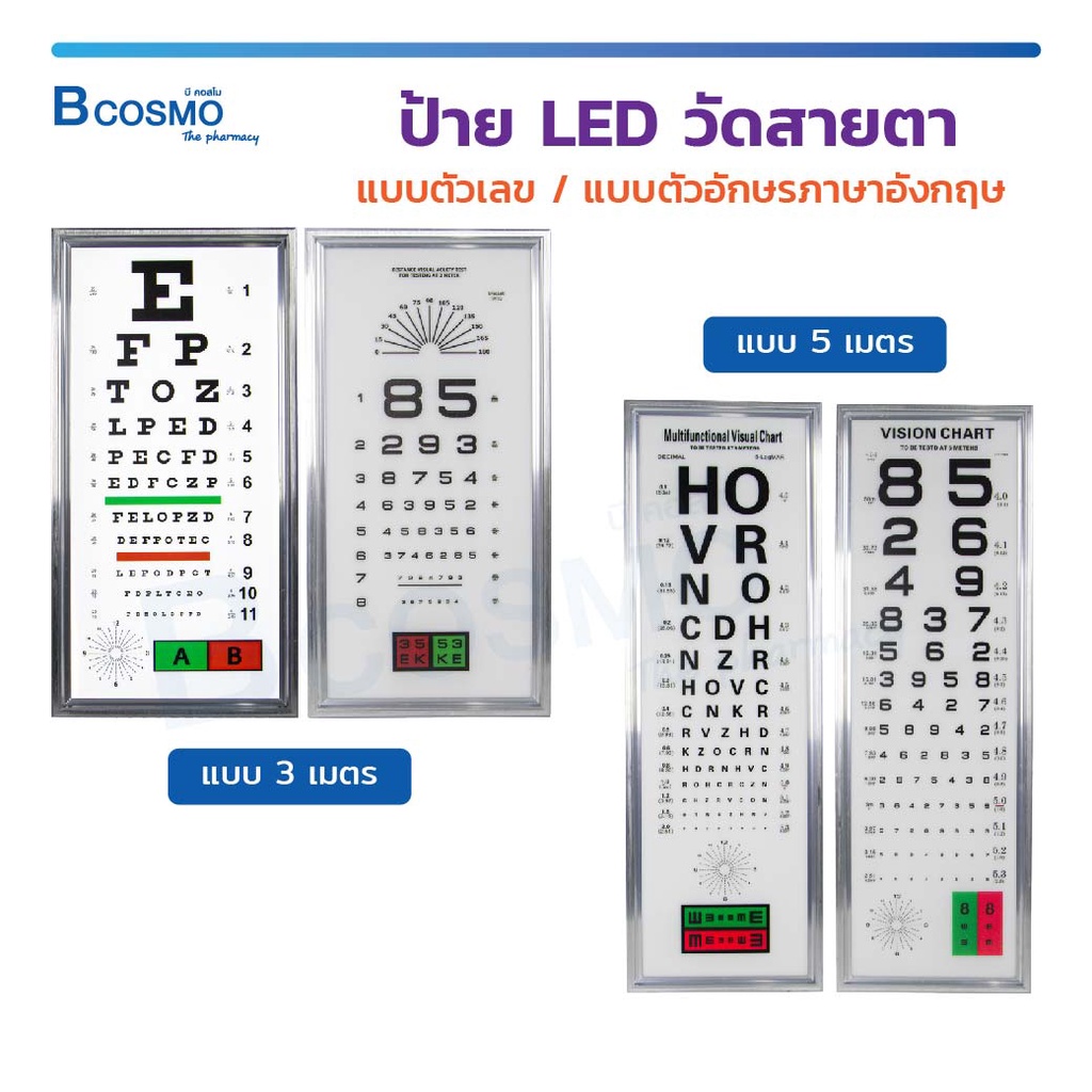 พร้อมส่ง-ป้าย-led-วัดสายตา-ตู้วัดสายตา-ป้ายไฟวัดสายตา-แบบตัวเลข-แบบตัวอักษร-สำหรับร้านแว่นตา-โรงพยาบาล-bcosmo