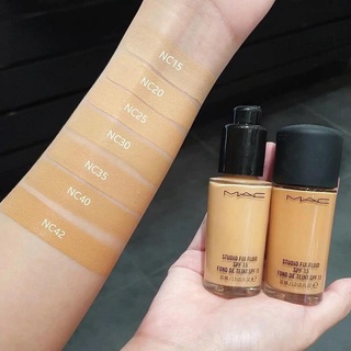 ส่งฟรี Mac studio fix fluid spf15 ขนาดมินิ 15ml รองพื้น OCT02