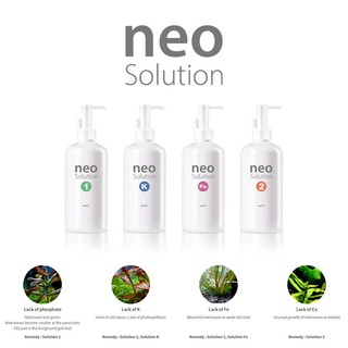 AQUARIO NEO Solution ขนาด 300ml  ปุ๋ยน้ำสำหรับตู้ไม้น้ำ ปุ๋ยคุณภาพจากประทศเกาหลี