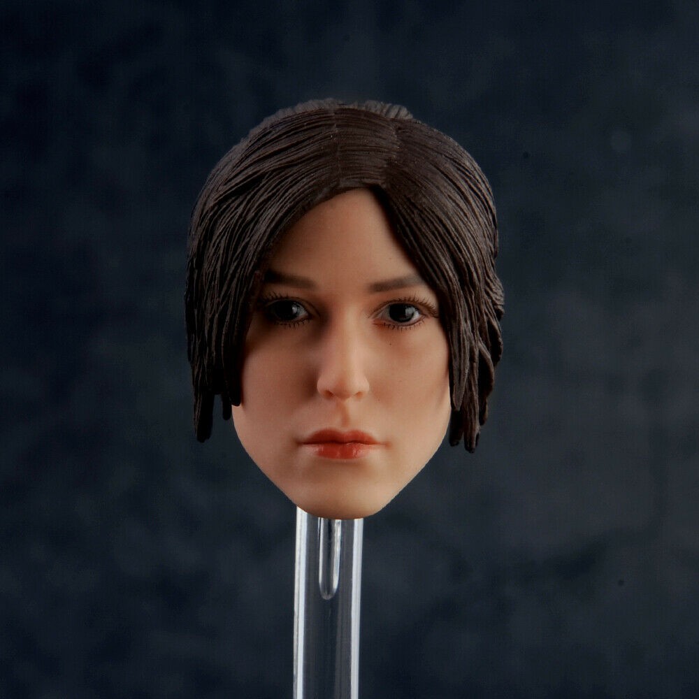 Blank 1/6 Scale Head Sculpt For 12" Action Figures – Unpainted Male/Female Head Model With Wig