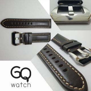 สินค้า GQ watch สายนาฬิกา สายหนังแท้ เรียบหรู รุ่น Classic Vintage wristwatch strap genuine leather : seiko panerai smartwatch