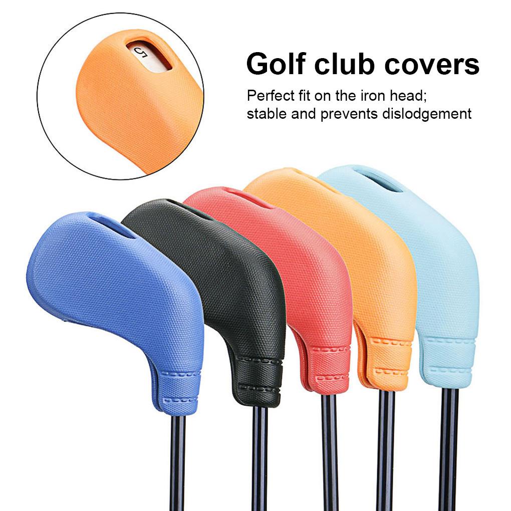 ภาพหน้าปกสินค้าGolf Club Cover TPE Putter Iron Driver Headcovers Portable Replaceable Protector Guard Sleeve Accessories for จากร้าน 2fire.th บน Shopee