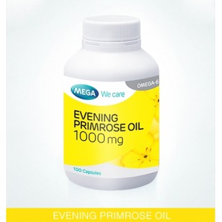 🌼หมดอายุปี2023 Mega Evening Primrose Oil 1000 mg  30 / 100 capsules น้ำมัน อีฟนิ่งพริมโรส ลดอาการวัยทอง ลดปวดประจำเดือน