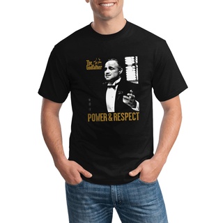 เสื้อยืดลําลอง พิมพ์ลาย The Godfather Power Respect สําหรับผู้ชาย