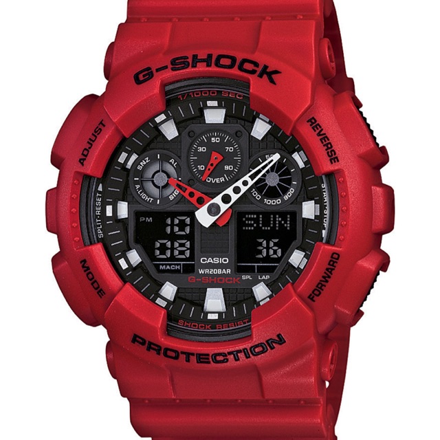 g-shock-ga-100b-4aสีแดงรุ่นฮิท