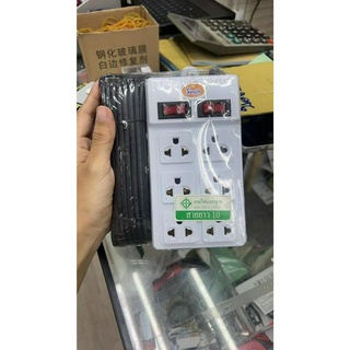 ปลั้กไฟ ทองเหลืองแท้ 100% Swozh 6ช่อง 220V แข็งแรง ทนทาน นำไฟฟ้าได้ดี  มีคุณภาพ