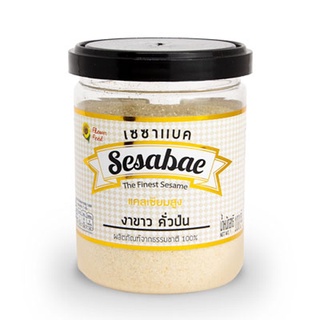 เซซาแบค งาขาวคั่วป่น 100 กรัม Sesabac Roasted white sesame powder 100 g. Flowerfood