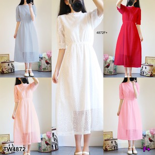 AT4872 Maxidress แม็กซี่เดรสลายลูกไม้