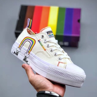 Converse All Star Pride รองเท้าผ้าใบลําลอง สีรุ้ง สําหรับผู้ชาย ผู้หญิง -1517