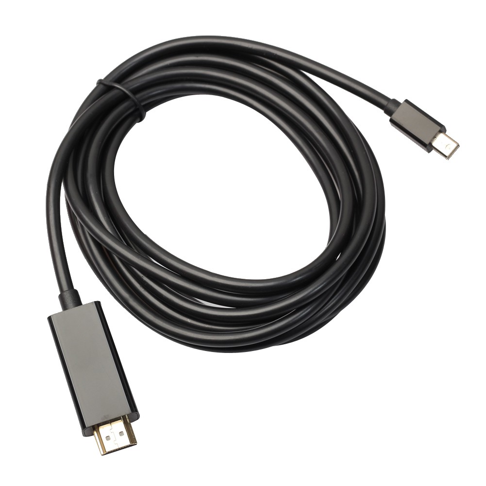 สาย-mini-display-port-to-hdmi-สีดำ-ยาว-3m-thunderbolt-mini-dp-to-hdmi-cable-male-to-male-adapter-mini-displayport