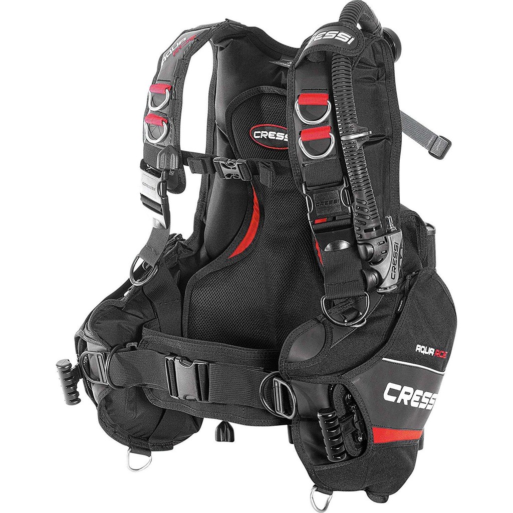 cressi-aquaride-bcd-black-red-บีซีดี-ชุดเก็บอุปกรณ์ของนักดำน้ำ-อุปกรณ์ดำน้ำ