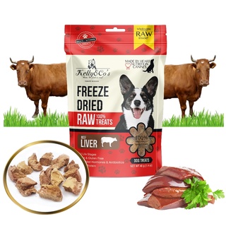 สินค้า เคลลี่แอนด์โค ขนมสุนัข ซิงเกิ้ลทรีทส์ ขนมฟรีซดราย ตับวัว (Freez-dried Beef Liver) 40 g.